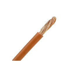 Aansluitdraad 6 mm² bruin per meter